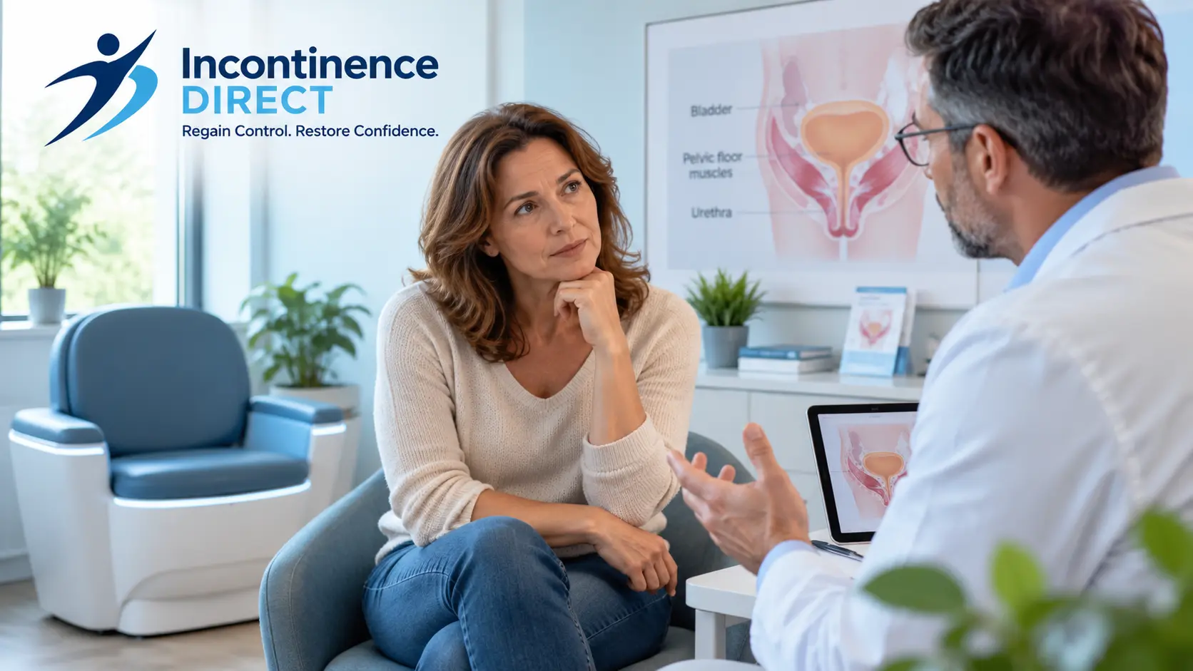 Pelvic Health Consultation in a Modern Clinic incontinence direct Southampton